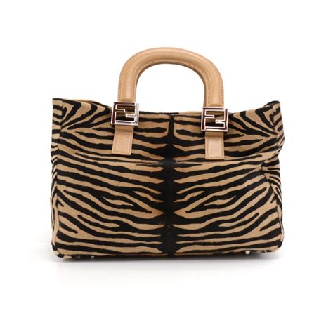 fendi zebra print handbag|Fendi leather handbags.